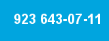 923 643-07-11
